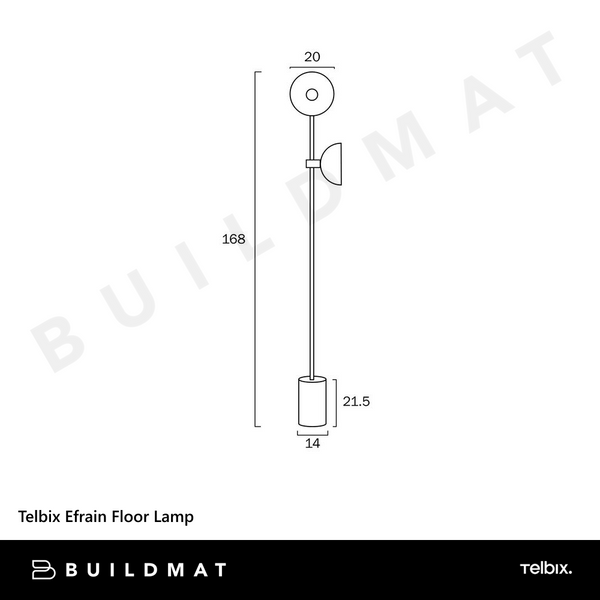 Telbix Efrain Floor Lamp Black
