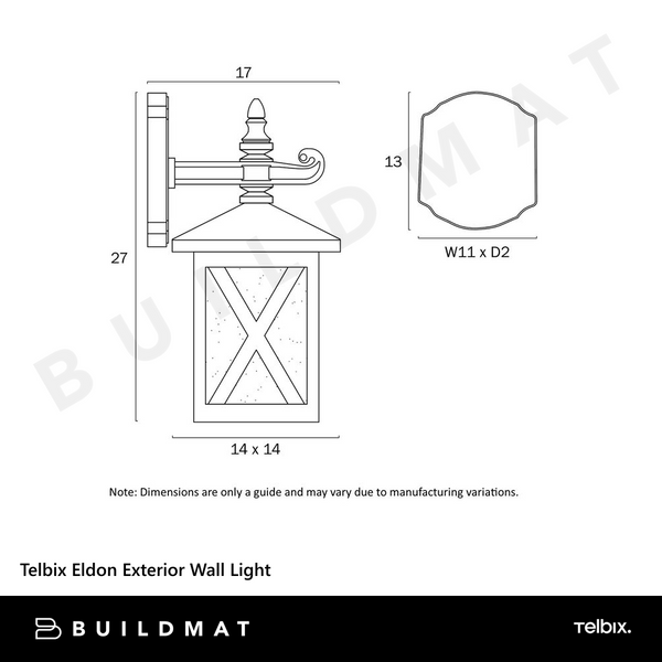 Telbix Eldon Exterior Wall Light White