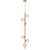 Telbix Elson 6 Light Pendant Antique Gold Frost Tear