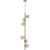 Telbix Elson 6 Light Pendant Antique Gold Smoke