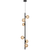 Telbix Elson 6 Light Pendant Black Amber Tear