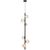 Telbix Elson 6 Light Pendant Black Frost Tear