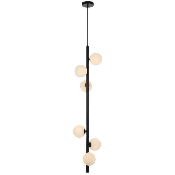 Telbix Elson 6 Light Pendant Black Opal Matte