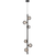 Telbix Elson 6 Light Pendant Black Smoke Tear