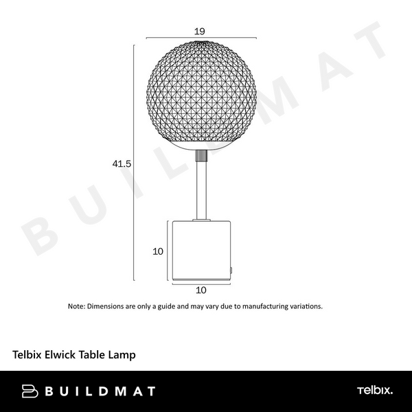 Telbix Elwick Table Lamp Black