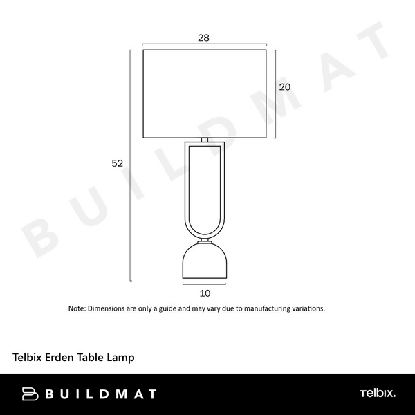 Telbix Erden Table Lamp Black