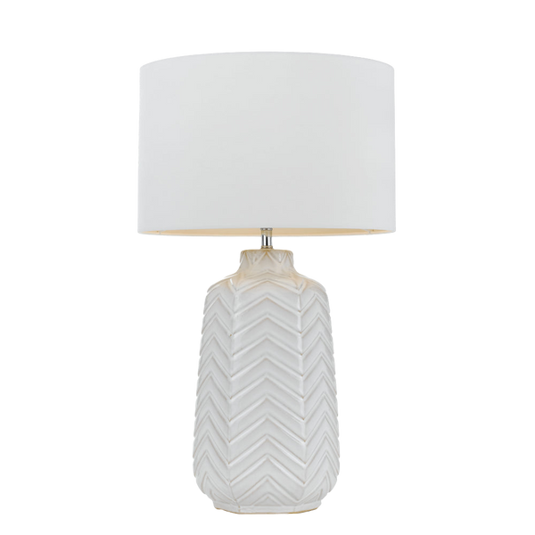 Telbix Esmo Ceramic Table Lamp White