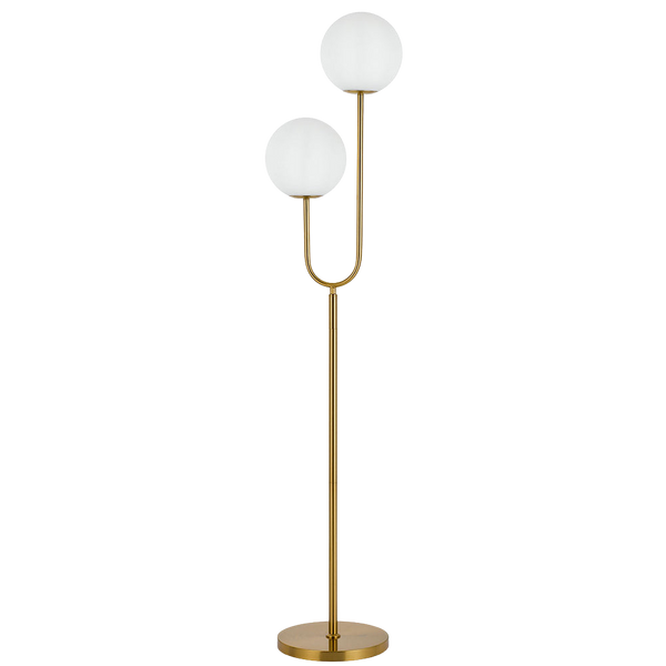 Telbix Eterna Floor Lamp Antique Gold Opal Matt