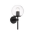 Telbix Eterna 1 Light Wall Lamp Black Clear