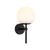 Telbix Eterna 1 Light Wall Lamp Black Opal Matt