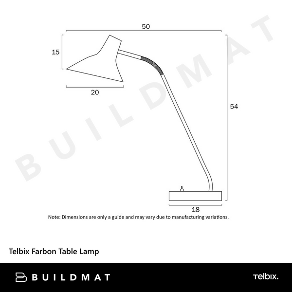 Telbix Farbon Table Lamp Green