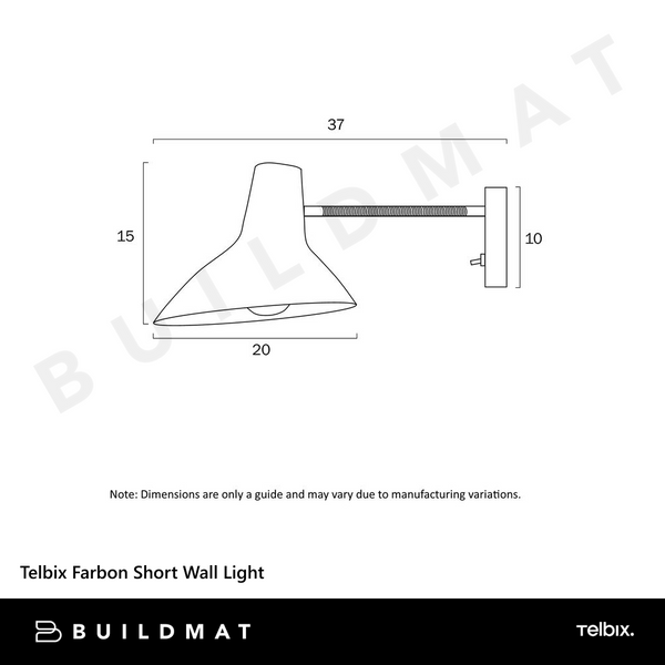 Telbix Farbon Short Wall Light White