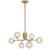 Telbix Felton 6 Light Pendant Antique Gold Frost Tear