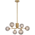 Telbix Felton 6 Light Pendant Antique Gold Smoke Tear