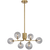 Telbix Felton 6 Light Pendant Antique Gold Smoke