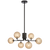 Telbix Felton 6 Light Pendant Black Amber Tear