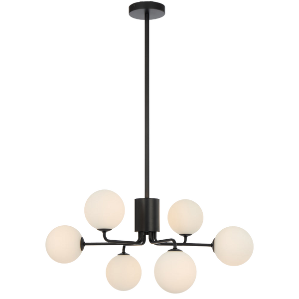 Telbix Felton 6 Light Pendant Black Opal Matt