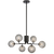 Telbix Felton 6 Light Pendant Black Smoke Tear