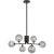 Telbix Felton 6 Light Pendant Black Smoke