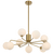 Telbix Felton 9 Light Pendant Antique Gold Opal Matt