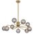 Telbix Felton 9 Light Pendant Antique Gold Smoke Tear