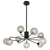 Telbix Felton 9 Light Pendant Black Clear Prism