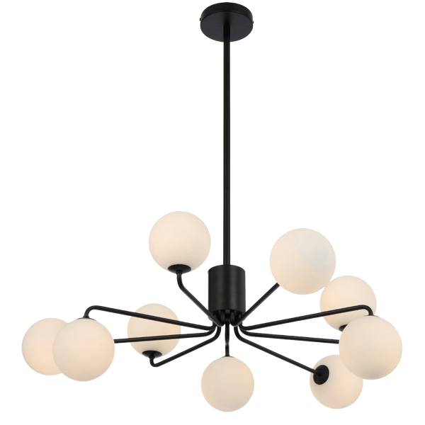 Telbix Felton 9 Light Pendant Black Opal Matt