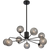 Telbix Felton 9 Light Pendant Black Smoke Tear