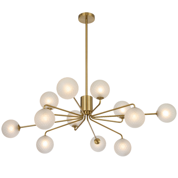 Telbix Felton 12 Light Pendant Antique Gold Frost Tear