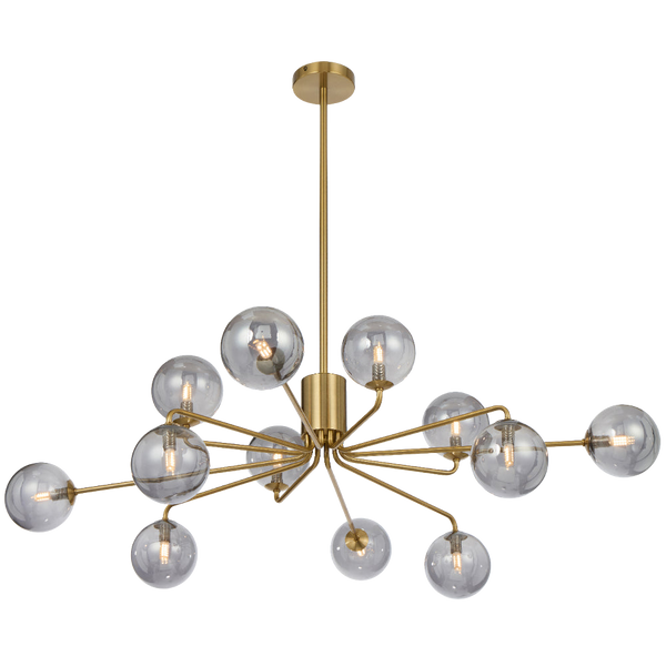 Telbix Felton 12 Light Pendant Antique Gold Antique Gold Smoke