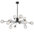 Telbix Felton 12 Light Pendant Black Clear Prism
