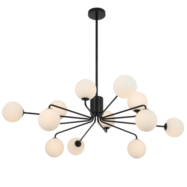 Telbix Felton 12 Light Pendant Black Opal Matt