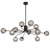 Telbix Felton 12 Light Pendant Black Smoke Tear