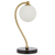 Telbix Felton Table Lamp Black Marble Opal Matt