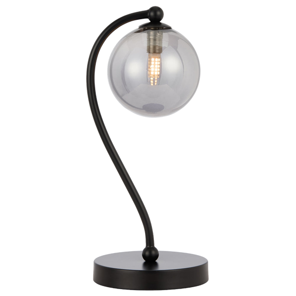 Telbix Felton Table Lamp Black Smoke