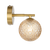 Telbix Felton 1 Light Wall Light Antique Gold Amber Tear