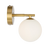 Telbix Felton 1 Light Wall Light Antique Gold Opal Matt