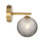 Telbix Felton 1 Light Wall Light Antique Gold Smoke Tear