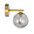 Telbix Felton 1 Light Wall Light Antique Gold Smoke