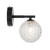 Telbix Felton 1 Light Wall Light Black Clear Prism
