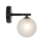 Telbix Felton 1 Light Wall Light Black Frost Tear