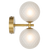 Telbix Felton 2 Light Wall Light Antique Gold Frost Tear