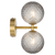 Telbix Felton 2 Light Wall Light Antique Gold Smoke Tear