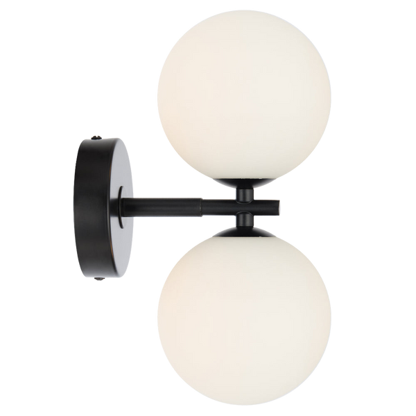 Telbix Felton 2 Light Wall Light Black Opal Matt