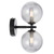 Telbix Felton 2 Light Wall Light Black Smoke