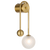 Telbix Felton Arm Wall Light Antique Gold Frost Tear