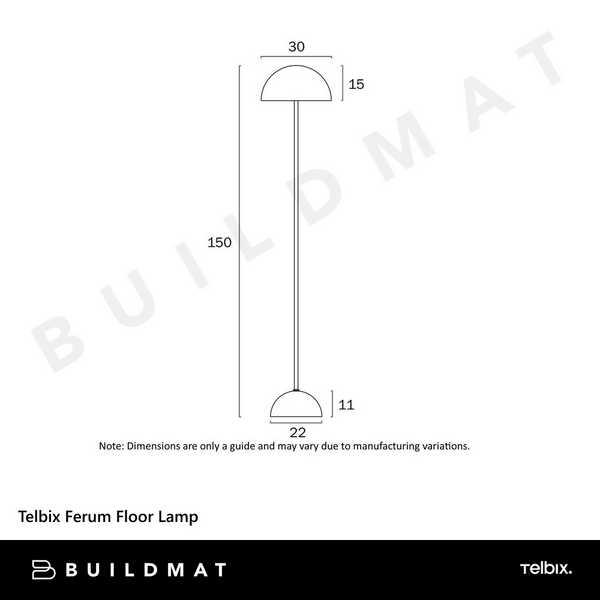 Telbix Ferum Floor Lamp Black