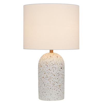 Telbix Fevik Table Lamp Medium White Terrazzo