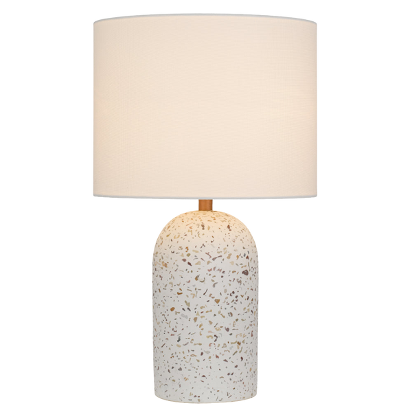 Telbix Fevik Table Lamp Medium White Terrazzo