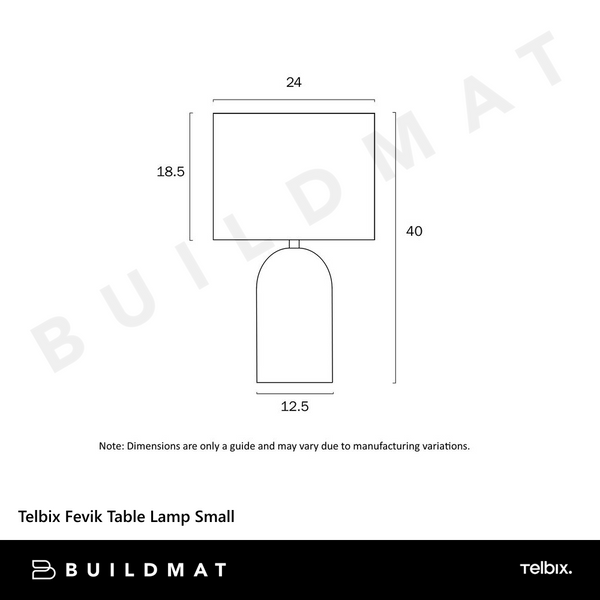 Telbix Fevik Table Lamp Small White Terrazzo